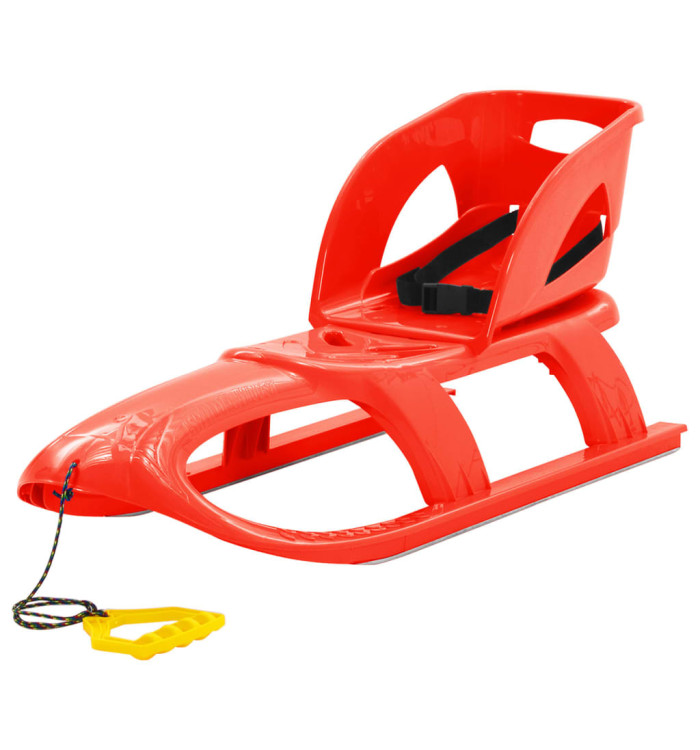 Traîneau avec siège Rouge 102,5x40x23 cm Polypropylène | Mobilier & Déco