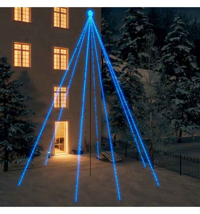 Sapin de Noël à LED Int/Extérieur 1300 LED bleu 8 m | Mobilier & Déco