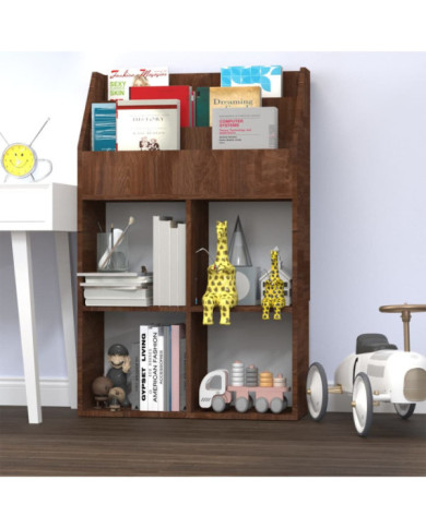 Porte-revue pour enfants Chêne marron 71x30x114 cm | Mobilier & Déco