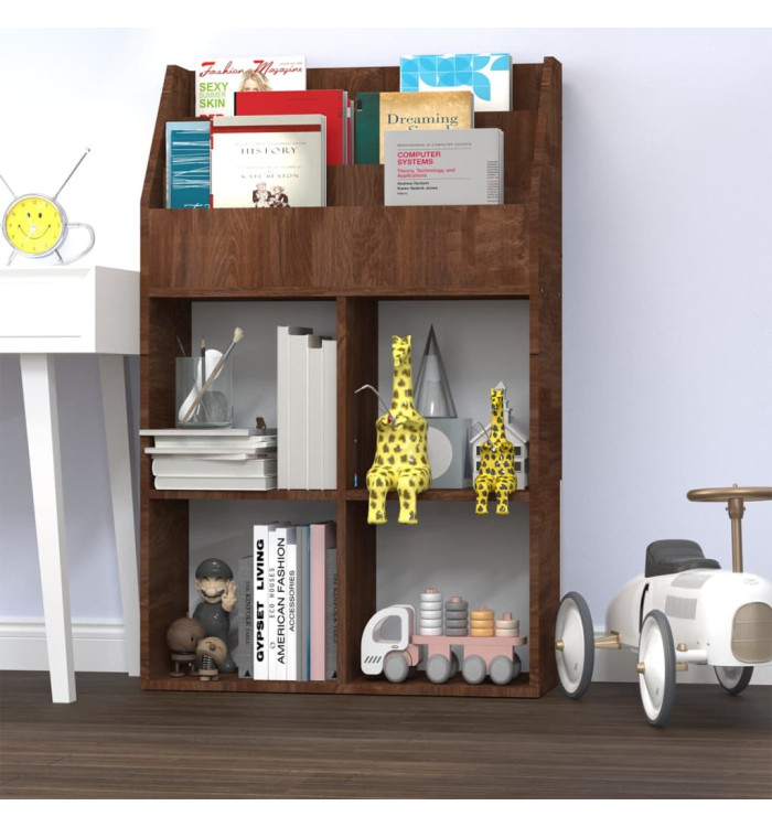 Porte-revue pour enfants Chêne marron 71x30x114 cm | Mobilier & Déco
