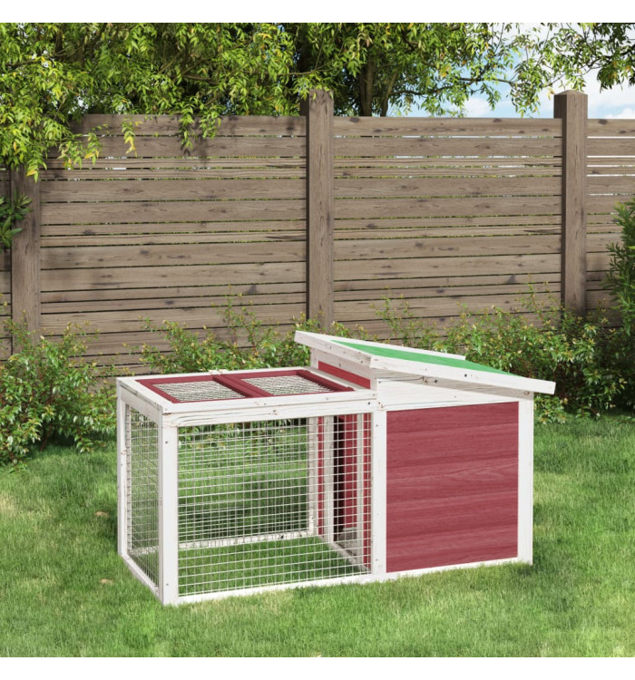 Clapier moka 100,5x54x55 cm bois de pin massif | Mobilier & Déco