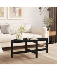 Table basse Noir 118x63x45 cm Bois massif de pin | Mobilier & Déco
