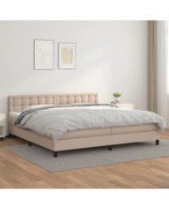 Sommier à lattes de lit avec matelas Cappuccino 200x200 cm | Mobilier & Déco