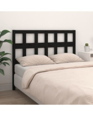 Tête de lit Noir 165,5x4x100 cm Bois massif de pin | Mobilier & Déco