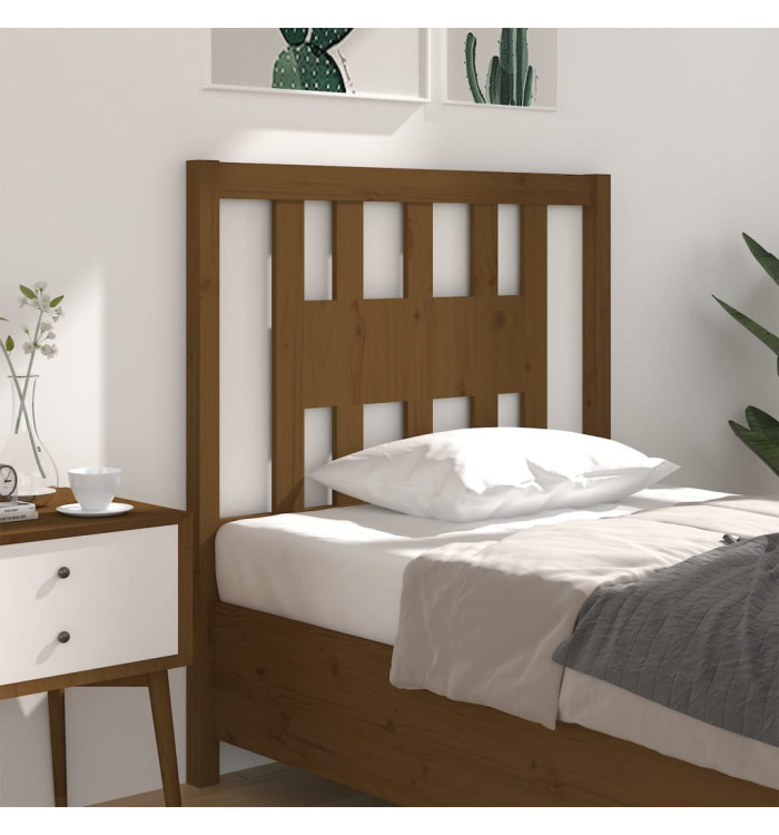 Tête de lit Marron miel 96x4x100 cm Bois massif de pin | Mobilier & Déco