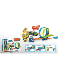 Tender Toys Jeu de piste de course automobile 24 pcs gris et bleu | Mobilier & Déco