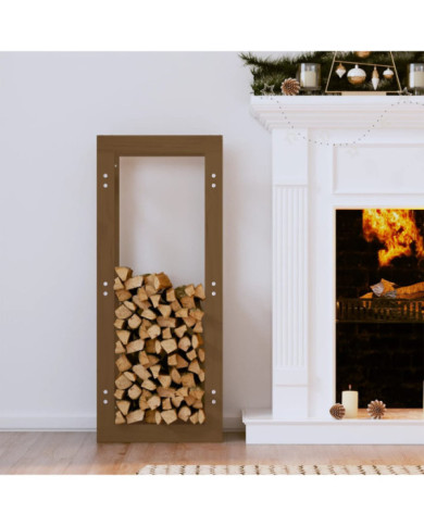 Support de bois de chauffage Marron miel 41x25x100cm Pin massif | Mobilier & Déco