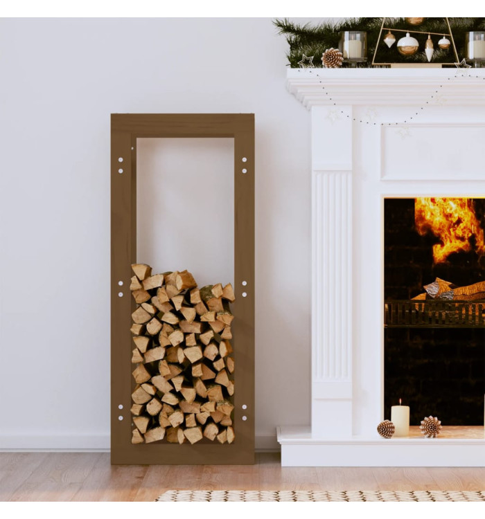 Support de bois de chauffage Marron miel 41x25x100cm Pin massif | Mobilier & Déco