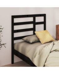 Tête de lit Noir 106x4x104 cm Bois massif de pin | Mobilier & Déco