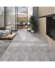 Planches de plancher PVC Non auto-adhésif 5,26 m²Marron ciment | Mobilier & Déco