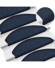 Tapis autoadhésifs de marches 10 pcs Bleu 65x21x4 cm Aiguilleté | Mobilier & Déco
