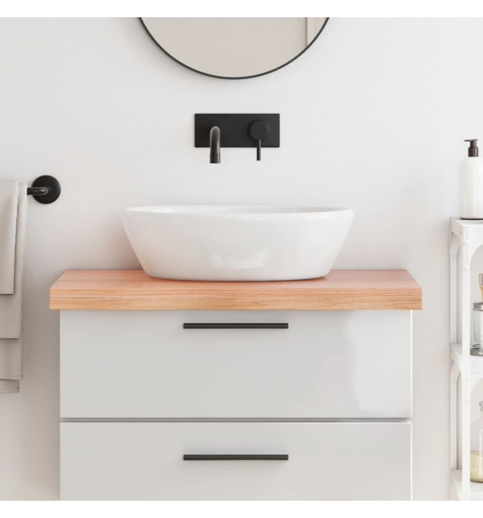 Comptoir de salle de bain marron 80x60x(2-6) cm bois traité | Mobilier & Déco