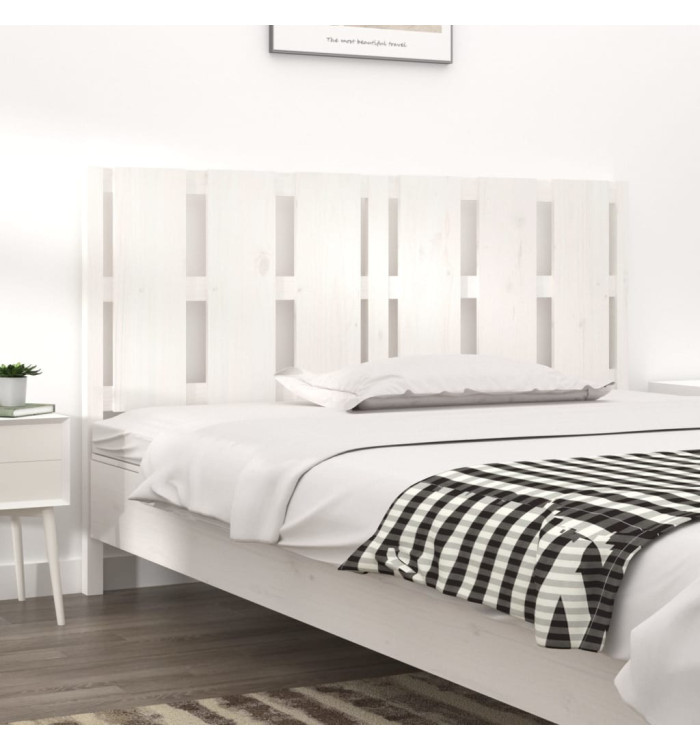 Tête de lit blanc 155,5x4x100 cm bois massif de pin | Mobilier & Déco
