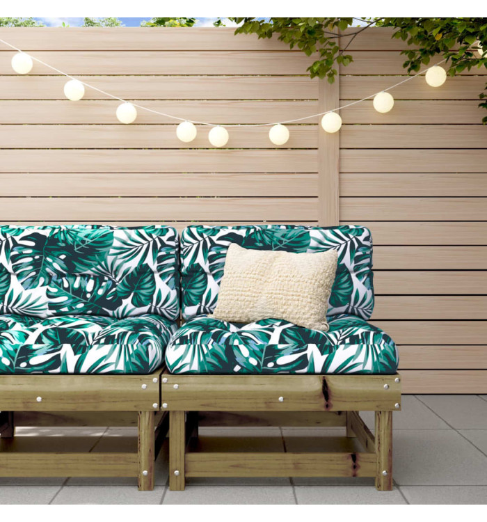 Canapé central avec coussins bois de pin imprégné | Mobilier & Déco