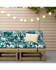 Canapé central avec coussins bois de pin imprégné | Mobilier & Déco