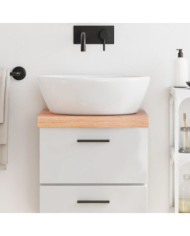 Comptoir de salle de bain marron 40x40x(2-6) cm bois traité | Mobilier & Déco
