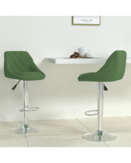 Tabourets de bar lot de 2 vert foncé velours | Mobilier & Déco