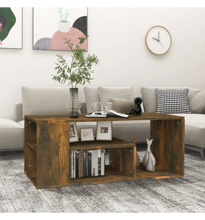 Table basse Chêne fumé 100x50x40 cm Bois d'ingénierie | Mobilier & Déco