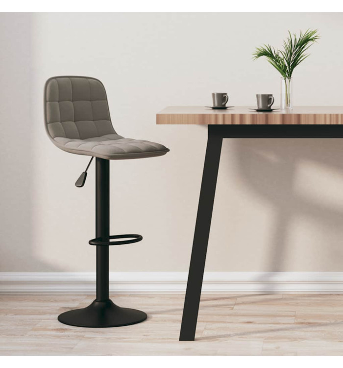 Tabouret de bar Gris clair Velours | Mobilier & Déco