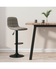 Tabouret de bar Gris clair Velours | Mobilier & Déco