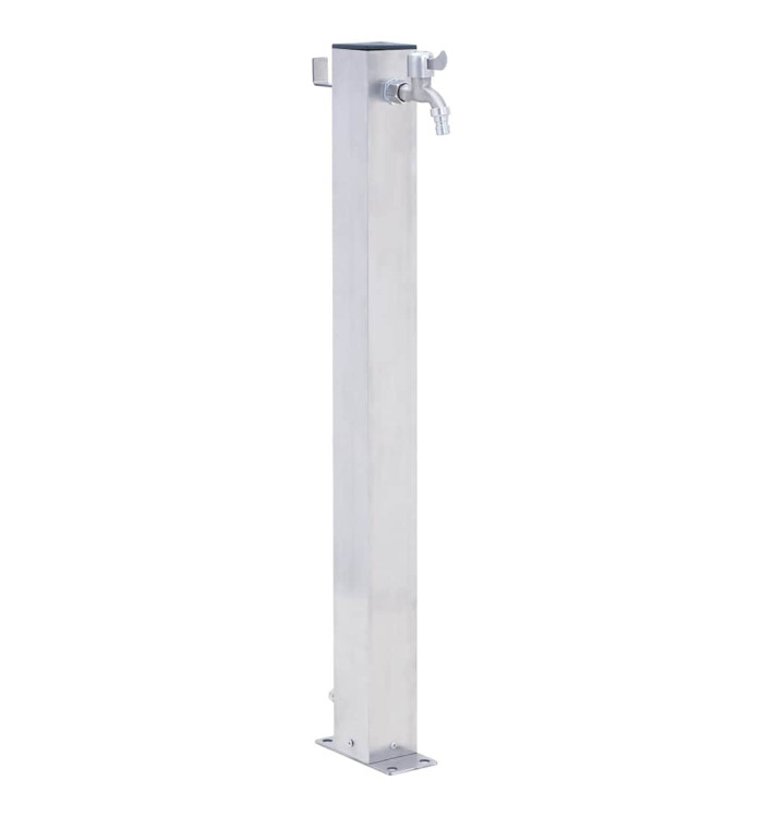 Colonne à eau de jardin 60 cm acier inoxydable carré | Mobilier & Déco