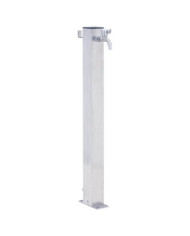 Colonne à eau de jardin 60 cm acier inoxydable carré | Mobilier & Déco