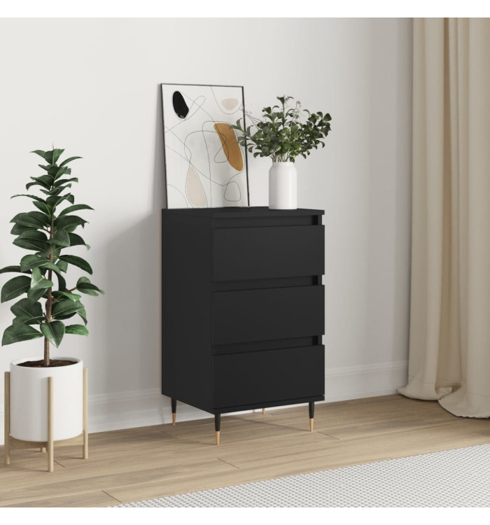 Buffet noir 40x35x70 cm bois d’ingénierie | Mobilier & Déco