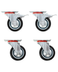 Roulettes pivotantes 4 pcs 75 mm | Mobilier & Déco