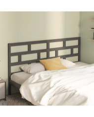 Tête de lit Gris 186x4x100 cm Bois massif de pin | Mobilier & Déco