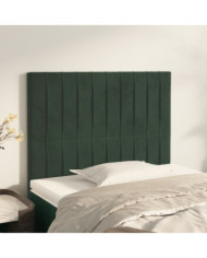 Têtes de lit 2 pcs Vert foncé 100x5x78/88 cm Velours | Mobilier & Déco