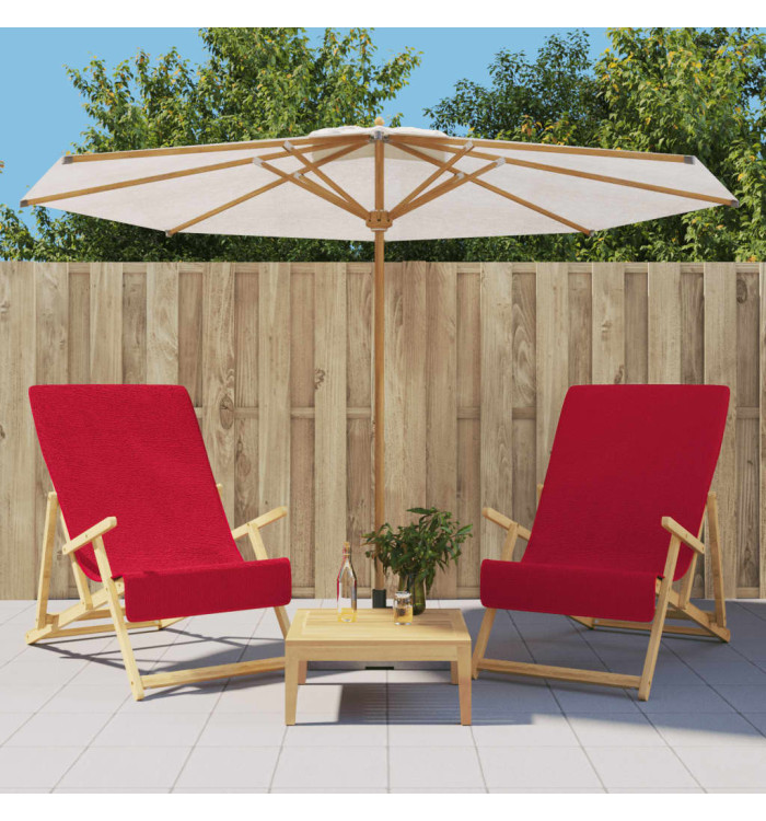 Serviettes de plage 2 pcs bordeaux 60x135 cm tissu 400 GSM | Mobilier & Déco