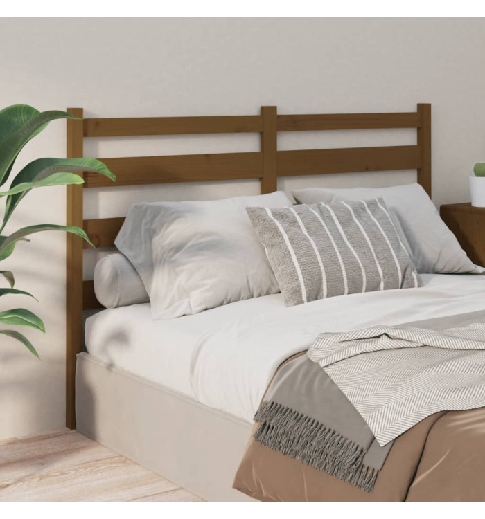 Tête de lit Marron miel 166x4x100 cm Bois massif de pin | Mobilier & Déco
