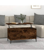Table basse Chêne fumé 90x44,5x45 cm Bois d'ingénierie | Mobilier & Déco