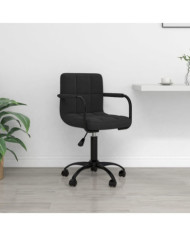Chaise pivotante de bureau Noir Velours | Mobilier & Déco