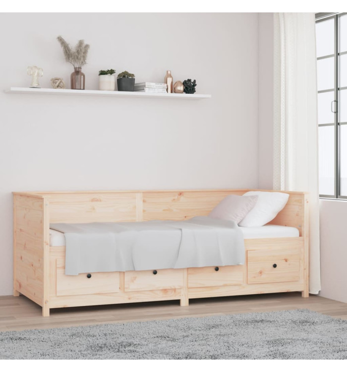 Lit de jour sans matelas 80x200 cm bois de pin massif | Mobilier & Déco