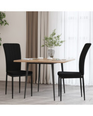 Chaises à manger lot de 2 Noir Velours | Mobilier & Déco