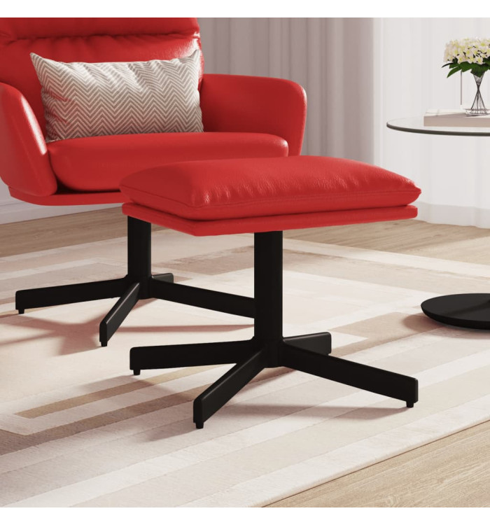Repose-pied Rouge bordeaux 60x60x36 cm Similicuir | Mobilier & Déco