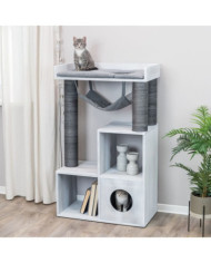 TRIXIE Griffoir pour chat avec fonction d'étagère 72x38x110 cm Gris | Mobilier & Déco