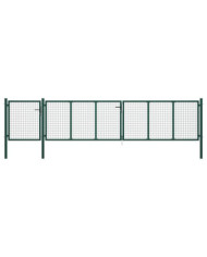 Portail de jardin Acier 500 x 75 cm Vert | Mobilier & Déco
