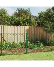 Clôture en mailles de chaîne vert 1x25 m | Mobilier & Déco