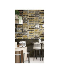 Noordwand Papier peint Friends et Coffee Words and Letters Noir | Mobilier & Déco