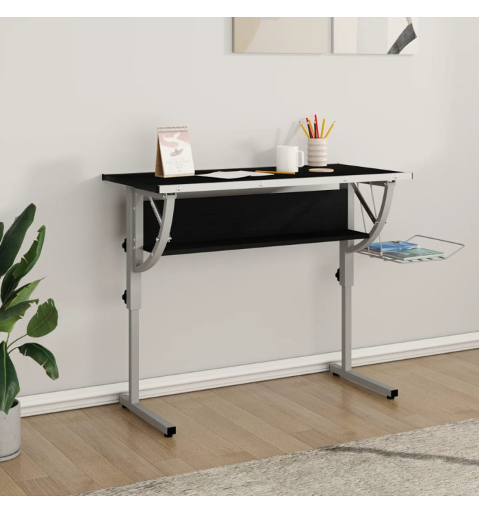 Bureau d'artisanat noir et gris 110x53x(58-87) cm | Mobilier & Déco