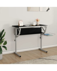 Bureau d'artisanat noir et gris 110x53x(58-87) cm | Mobilier & Déco