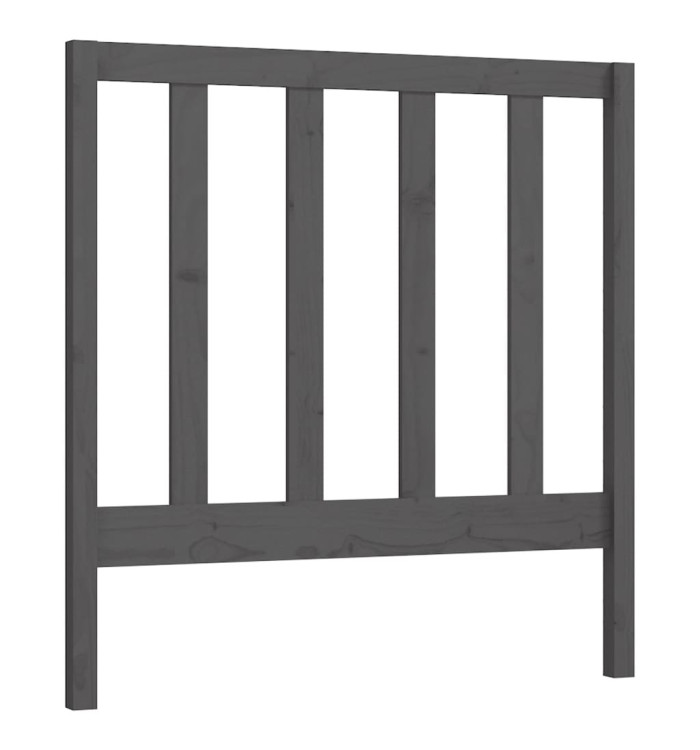 Tête de lit Gris 81x4x100 cm Bois massif de pin | Mobilier & Déco