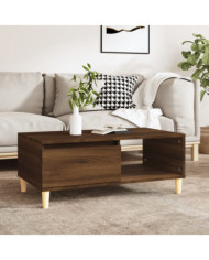 Table basse Chêne marron 90x50x36,5 cm Bois d'ingénierie | Mobilier & Déco