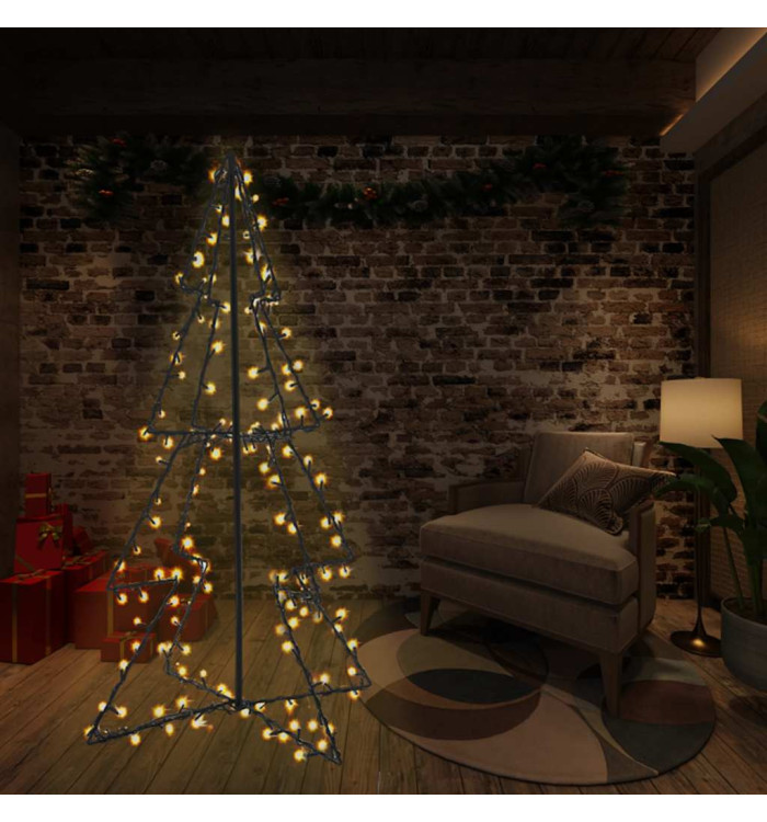 Arbre de Noël cône 240 LED d'intérieur/d'extérieur 115x150 cm | Mobilier & Déco