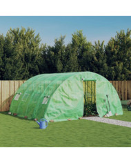Serre avec cadre en acier vert 20 m² 5x4x2,3 m | Mobilier & Déco