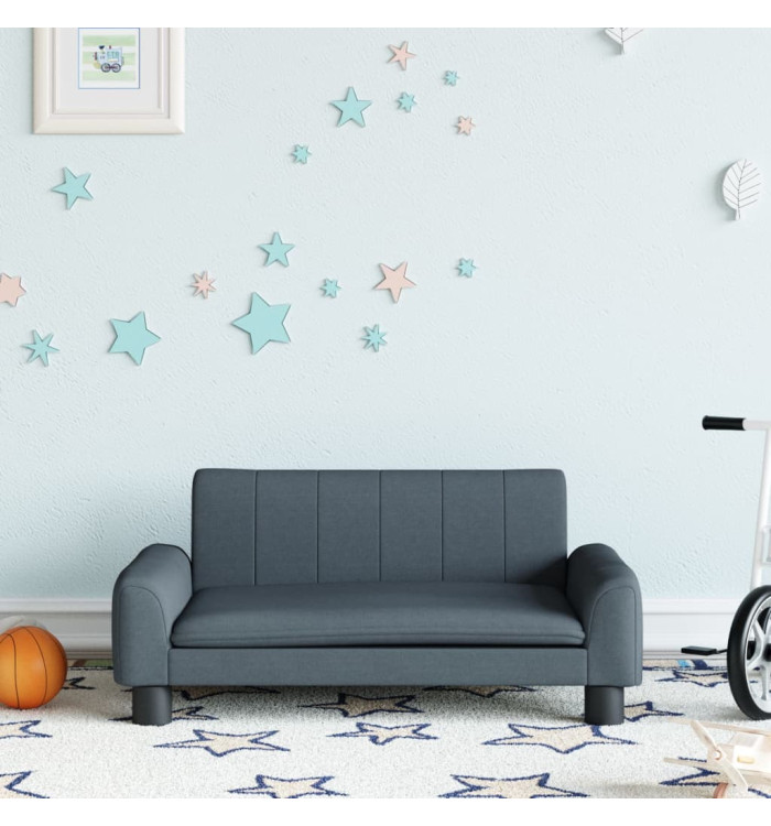 Canapé pour enfants gris foncé 70x45x30 cm tissu | Mobilier & Déco