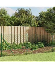 Clôture en mailles de chaîne vert 1x10 m | Mobilier & Déco