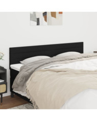Têtes de lit 2 pcs Noir 100x5x78/88 cm Tissu | Mobilier & Déco
